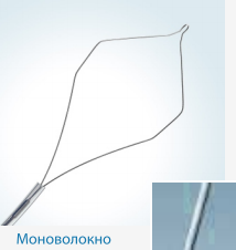 Петля полипэктомическая, одноразовая, гексагональная, монофильная струна